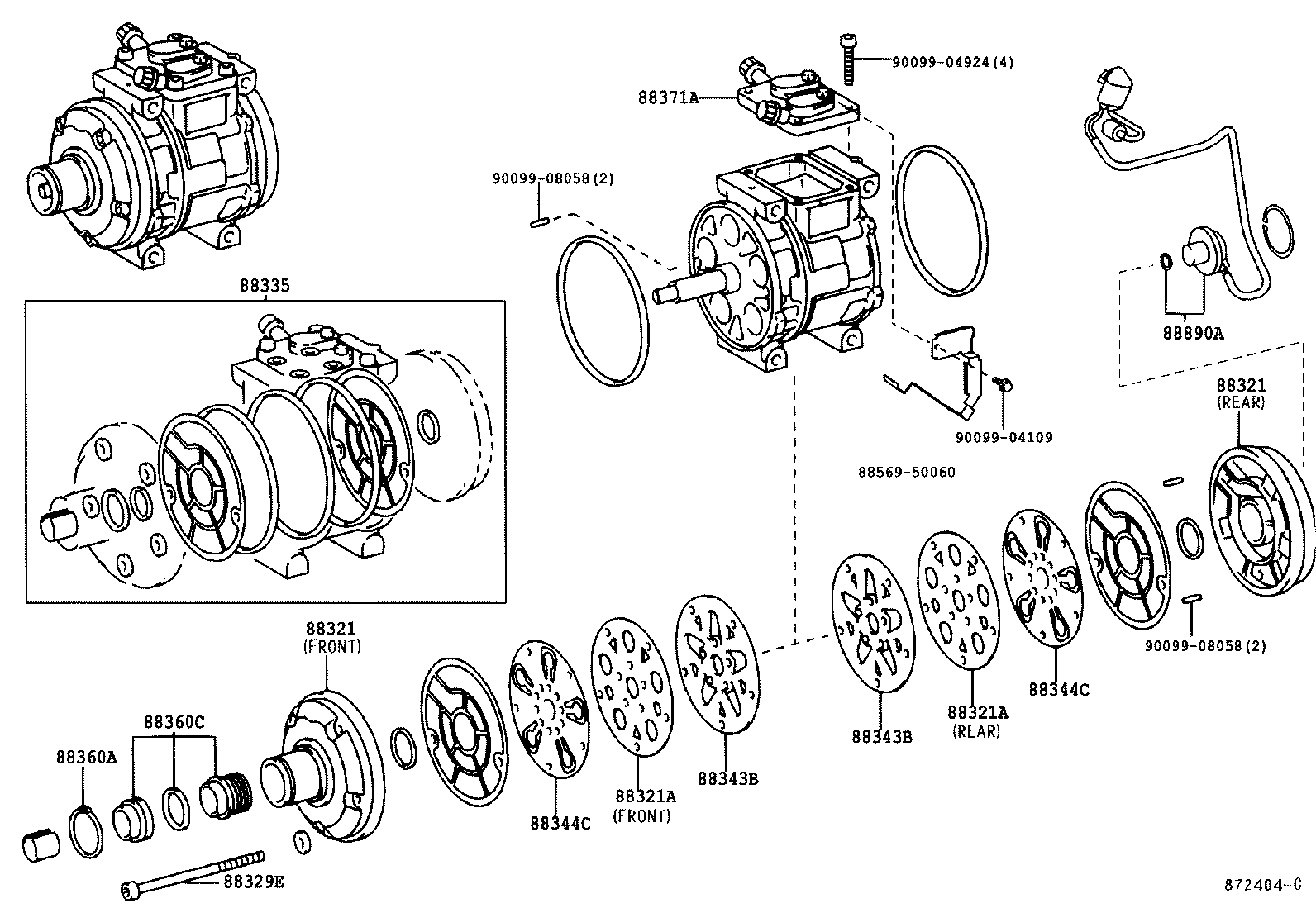  LX470 |  HEATING AIR CONDITIONING COMPRESSOR