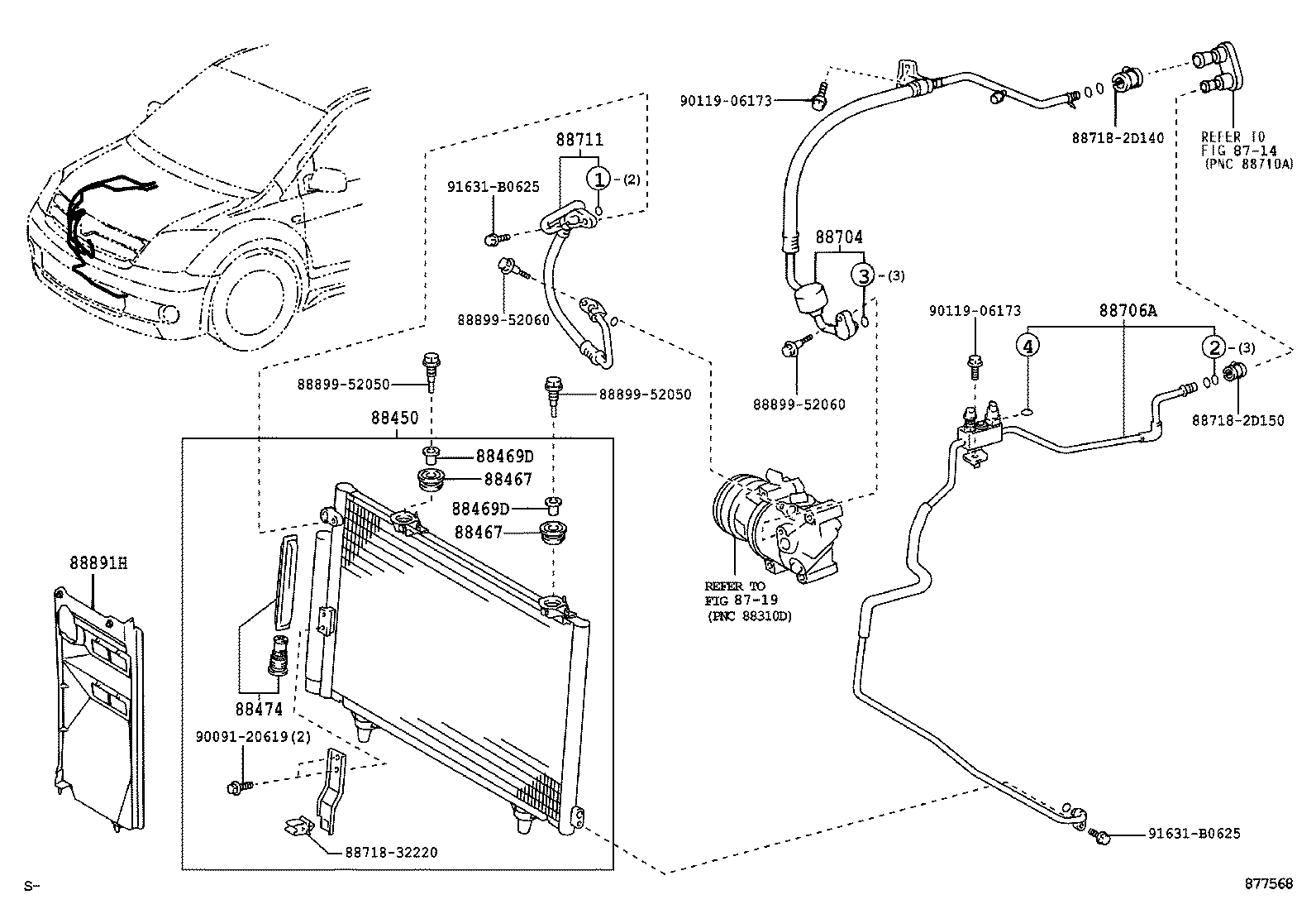  SCION XA |  HEATING AIR CONDITIONING COOLER PIPING
