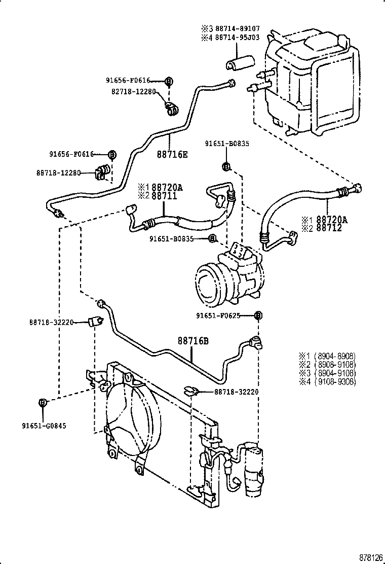  4 RUNNER TRUCK |  HEATING AIR CONDITIONING COOLER PIPING