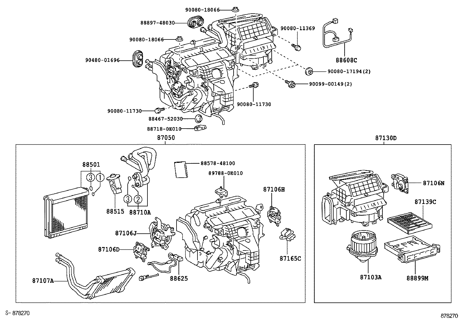  RX330 350 NAP |  HEATING AIR CONDITIONING COOLER UNIT