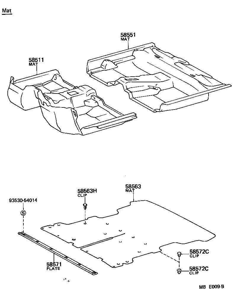  TERCEL |  MAT CARPET