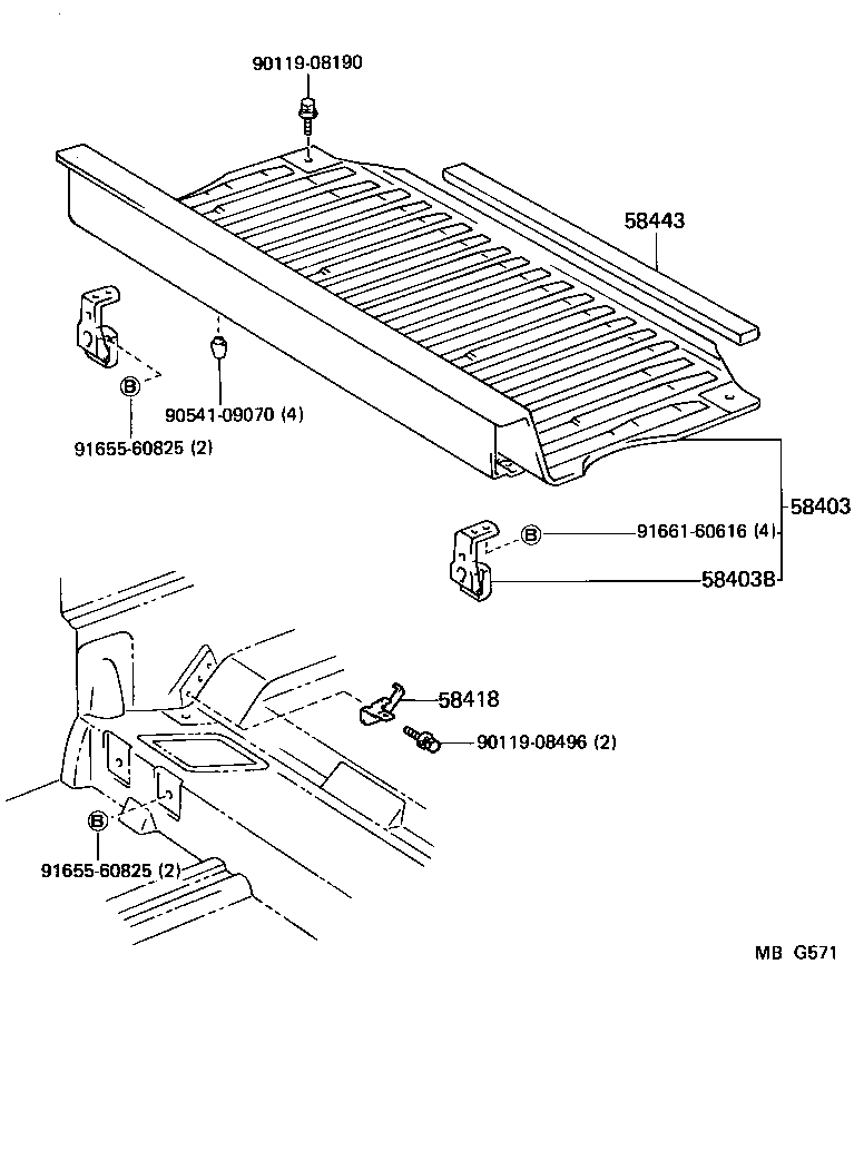  4 RUNNER TRUCK |  DECK BOARD DECK TRIM COVER