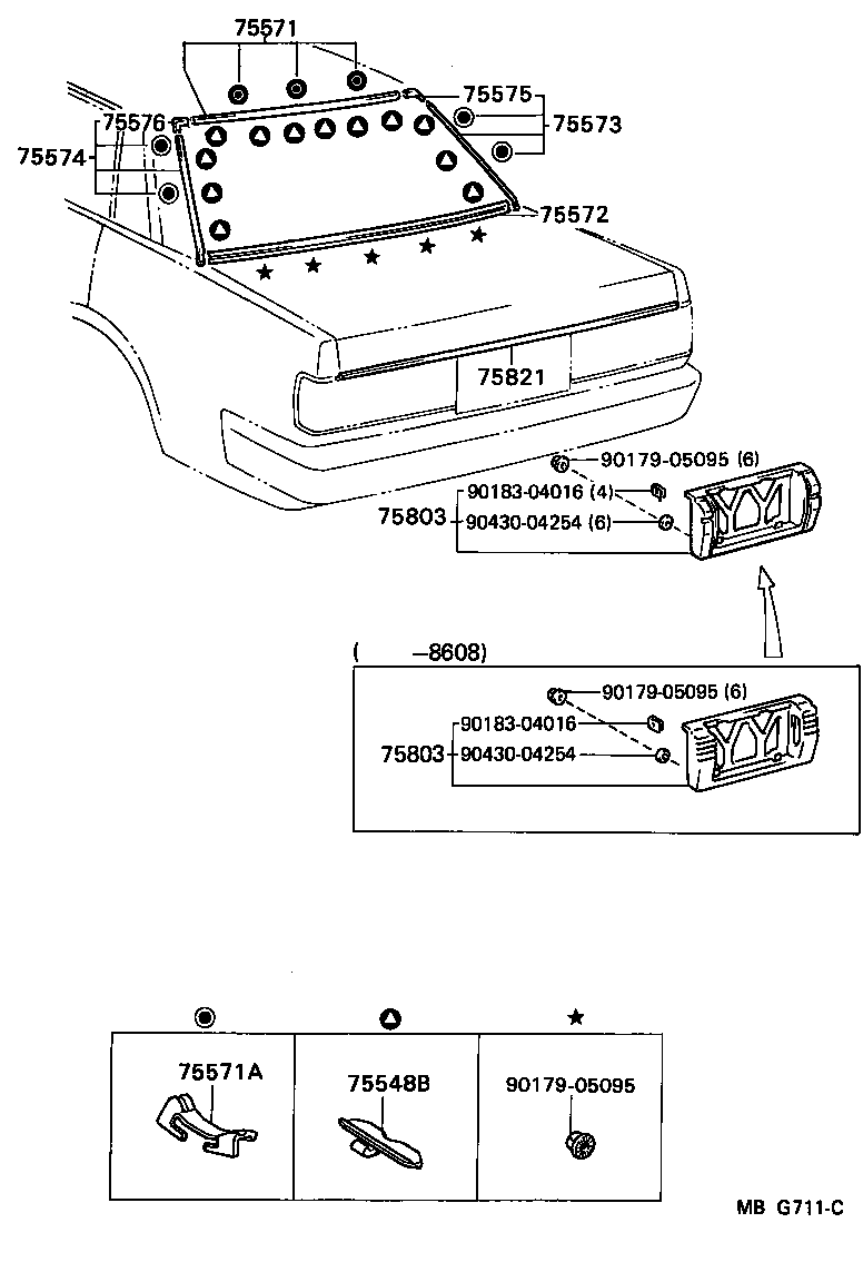  CRESSIDA |  REAR MOULDING