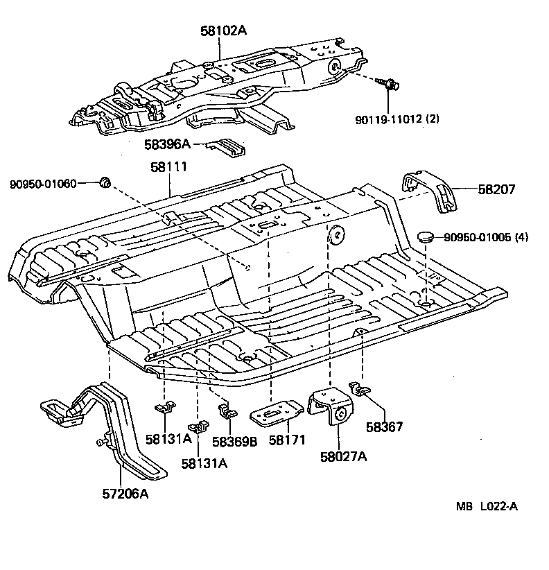  CAMRY |  FLOOR PAN LOWER BACK PANEL