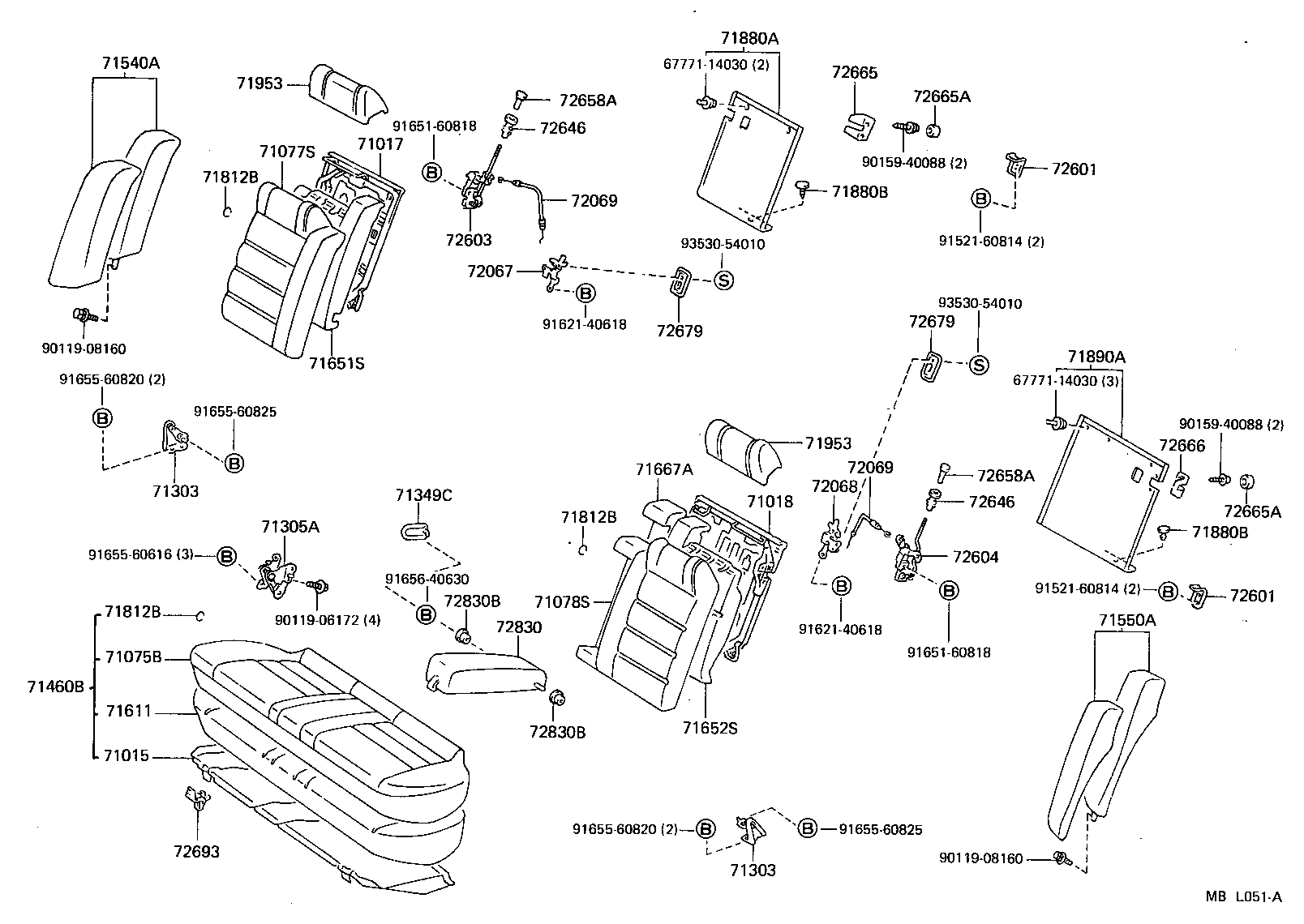  CAMRY |  REAR SEAT SEAT TRACK