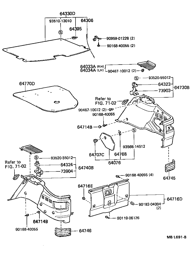  CELICA |  DECK BOARD DECK TRIM COVER