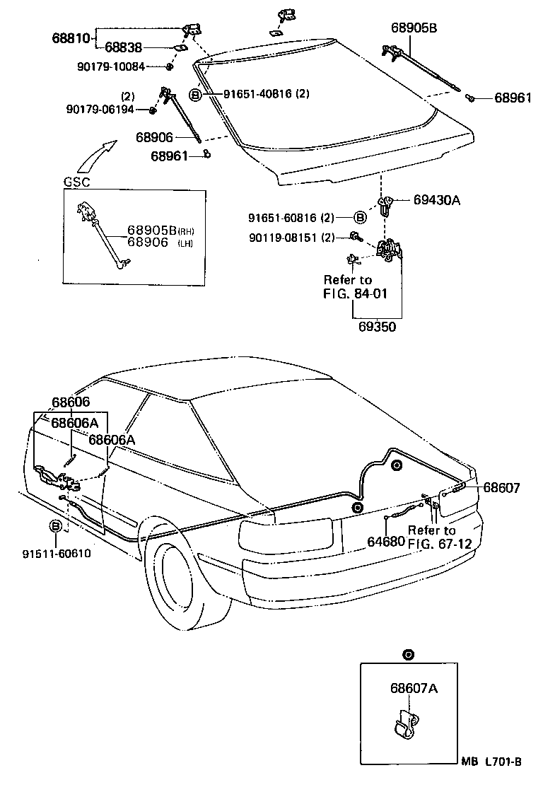  CELICA |  BACK DOOR LOCK HANDLE