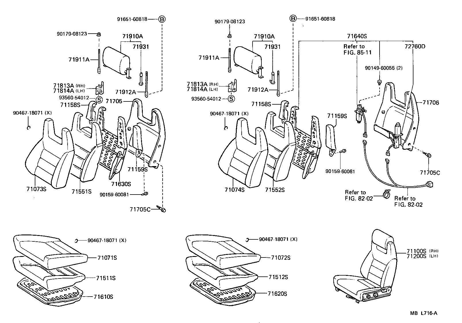  CELICA |  FRONT SEAT SEAT TRACK
