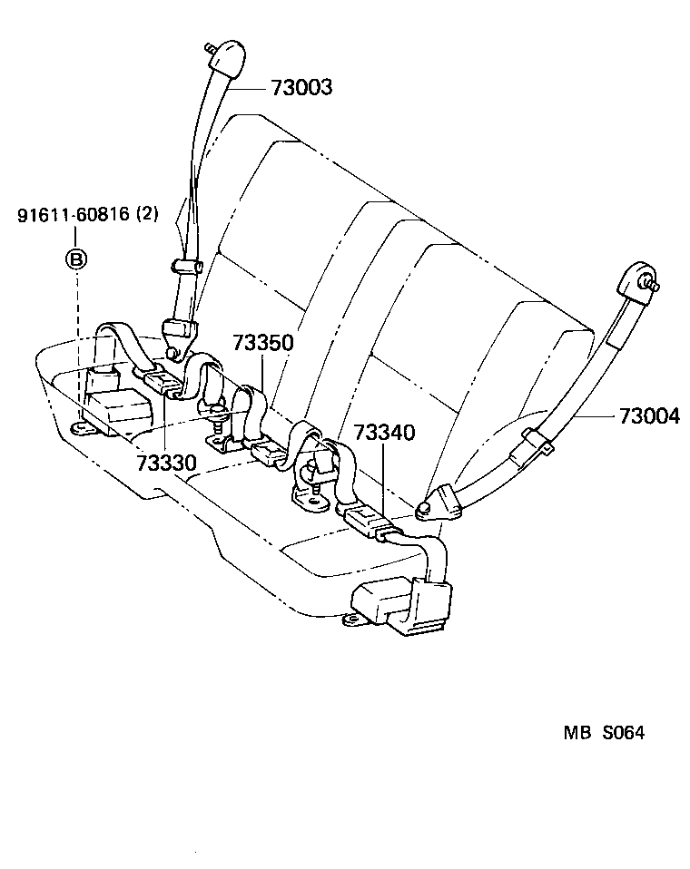  TERCEL |  SEAT BELT CHILD RESTRAINT SEAT