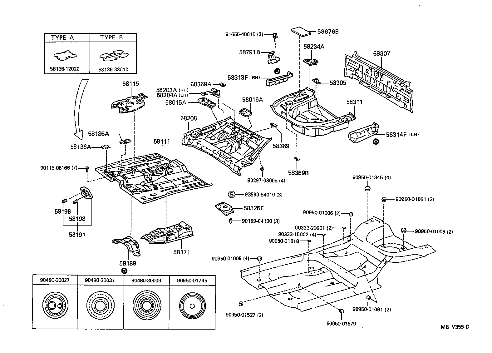  ES300 |  FLOOR PAN LOWER BACK PANEL