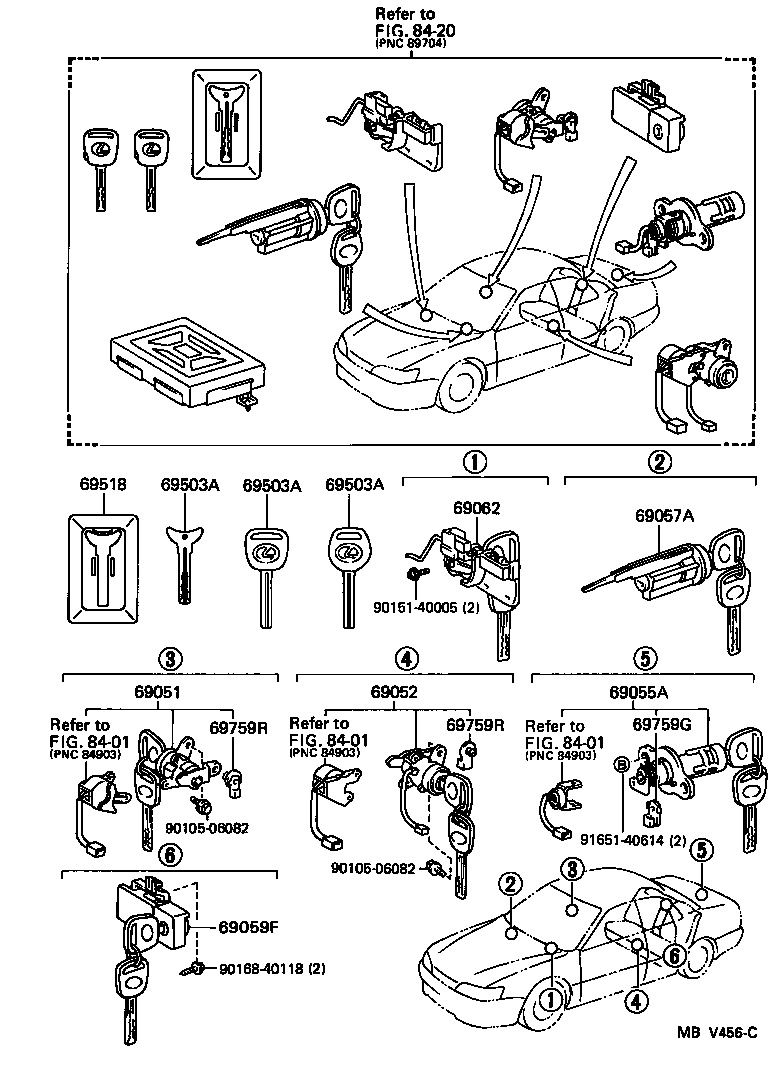  ES300 |  LOCK CYLINDER SET