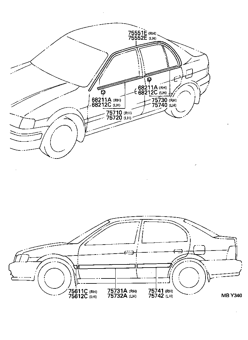  TERCEL |  SIDE MOULDING