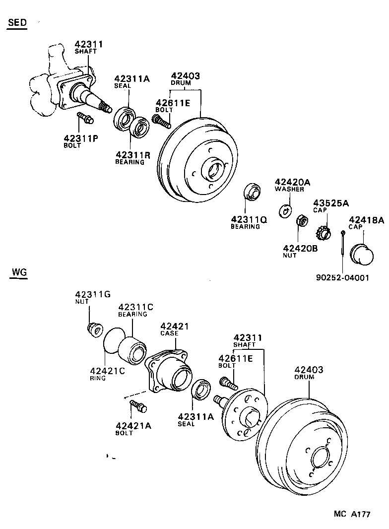  TERCEL |  REAR AXLE SHAFT HUB