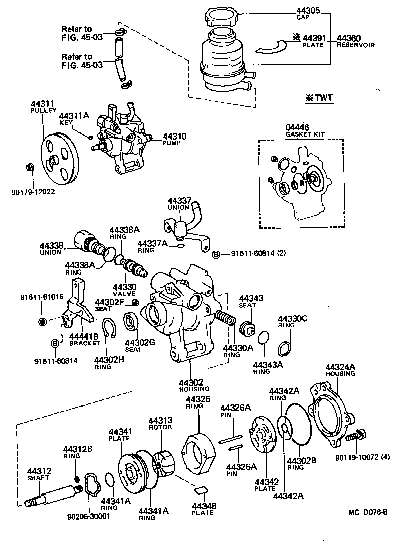  SUPRA |  VANE PUMP RESERVOIR POWER STEERING