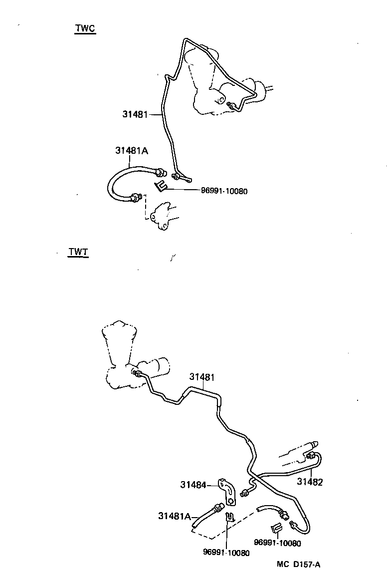  SUPRA |  CLUTCH PEDAL FLEXIBLE HOSE