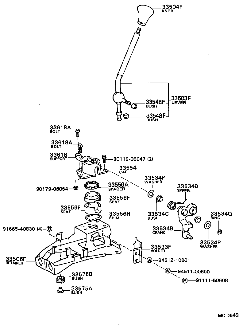  CAMRY |  SHIFT LEVER RETAINER