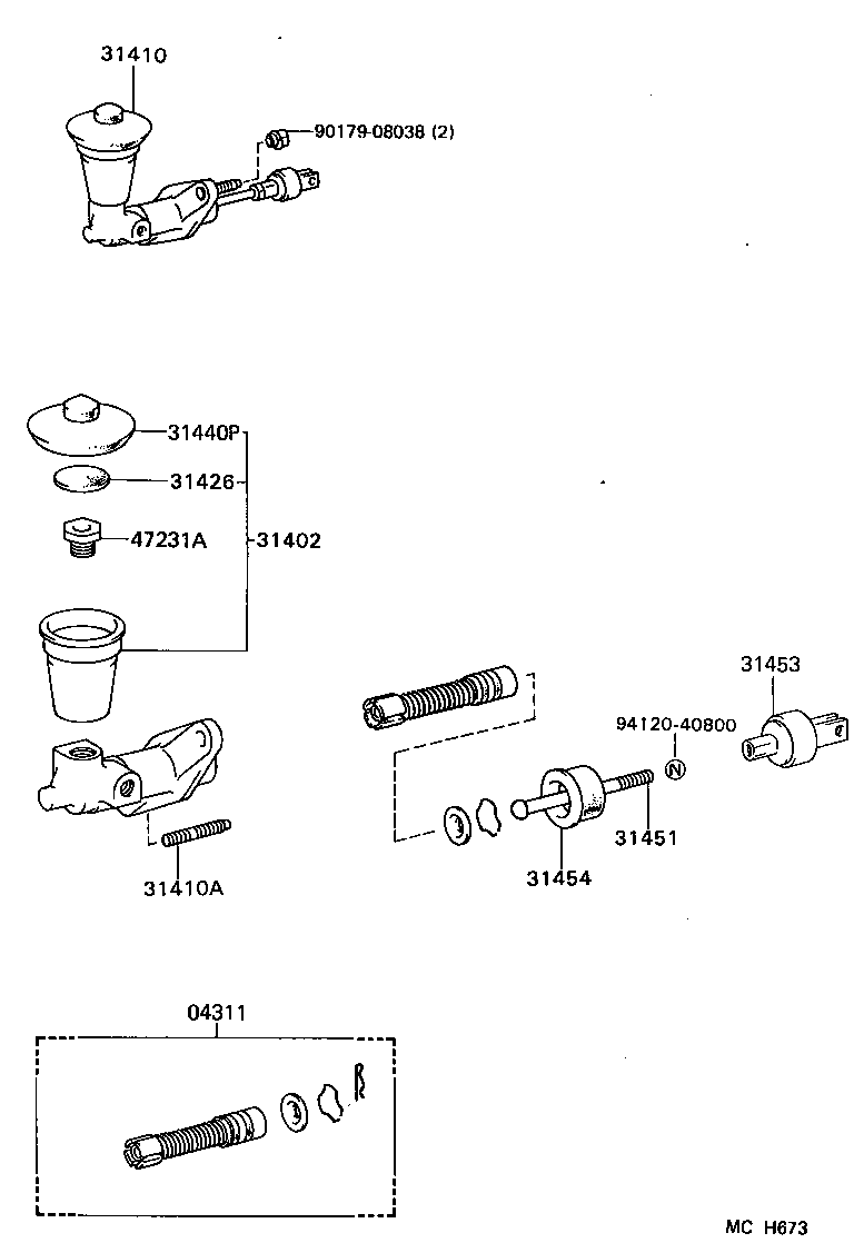  ES250 |  CLUTCH MASTER CYLINDER