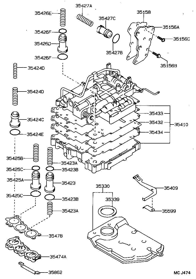  CELICA |  VALVE BODY OIL STRAINER ATM