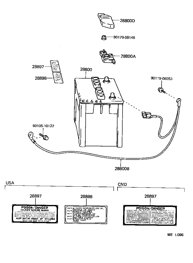  TERCEL |  BATTERY BATTERY CABLE