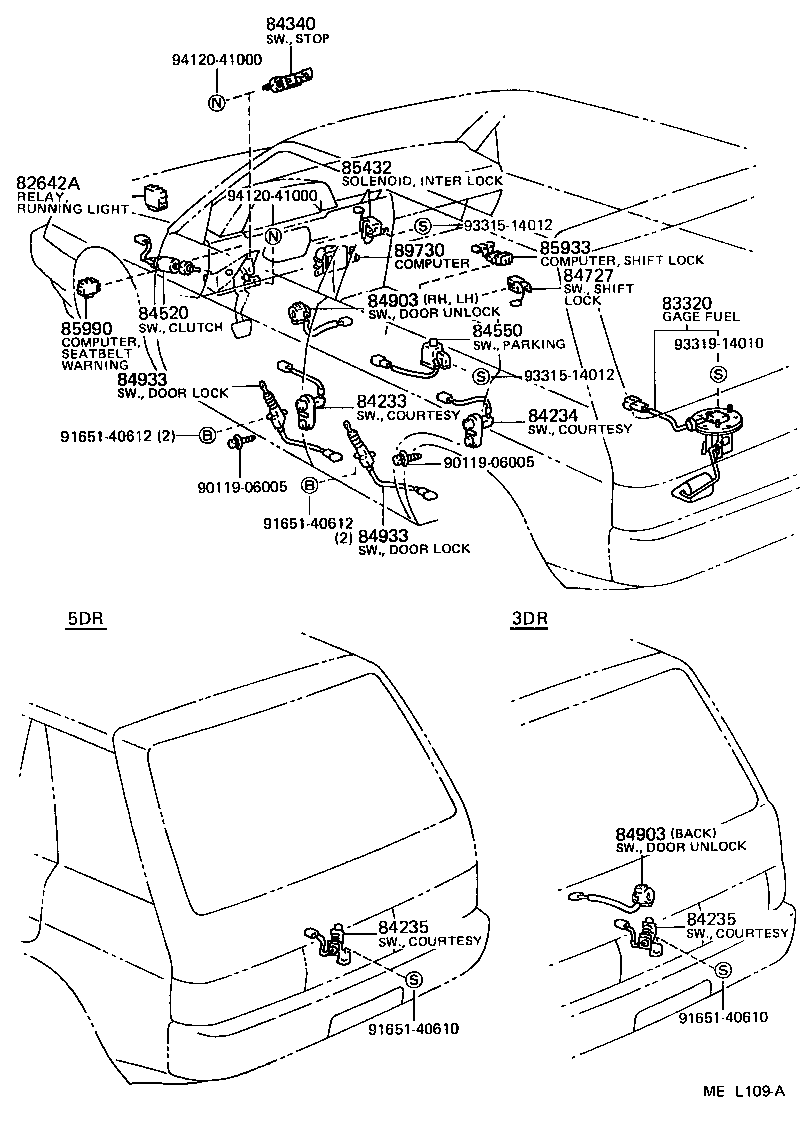  TERCEL |  SWITCH RELAY COMPUTER