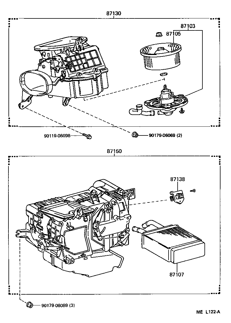  TERCEL |  HEATING AIR CONDITIONING HEATER UNIT BLOWER