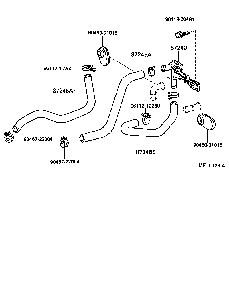  TERCEL |  HEATING AIR CONDITIONING WATER PIPING