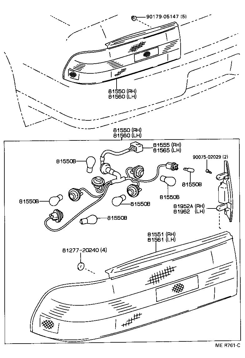  ES300 |  REAR COMBINATION LAMP