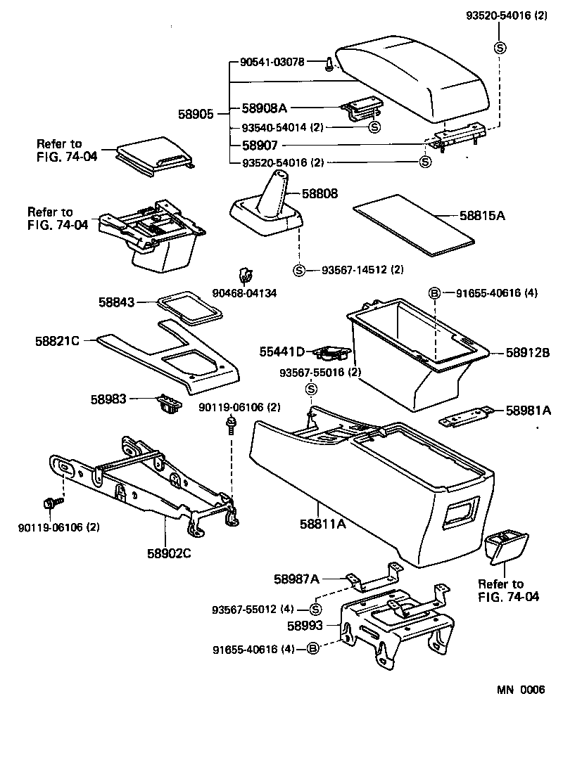  ES250 |  CONSOLE BOX BRACKET