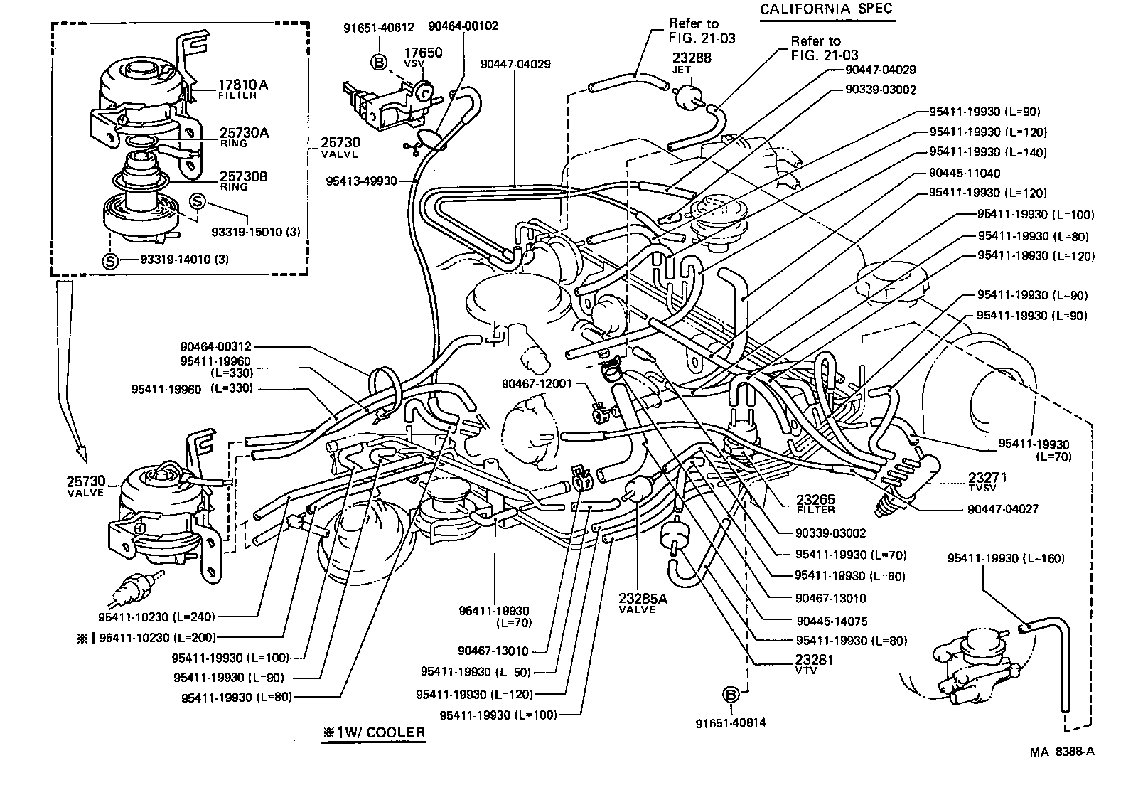  COROLLA CP |  VACUUM PIPING