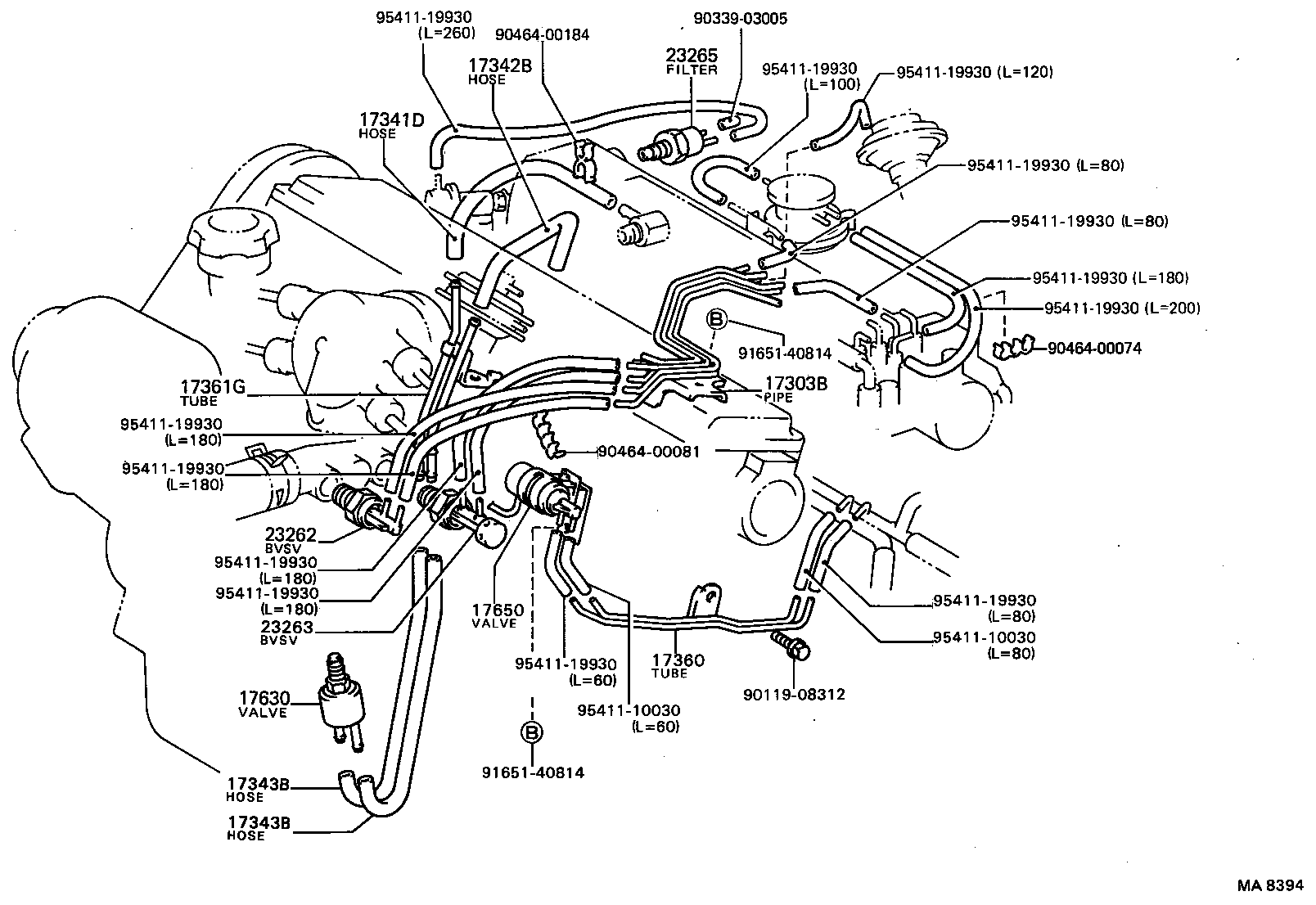  CAMRY |  VACUUM PIPING