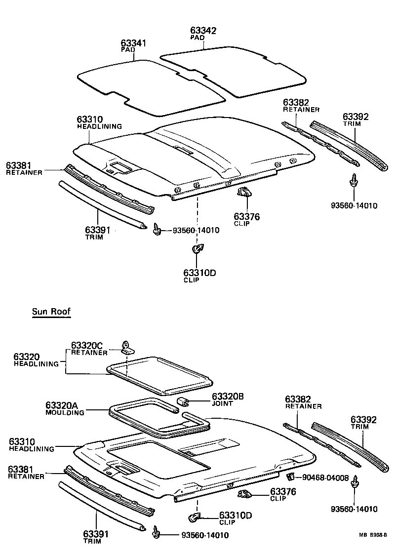  CRESSIDA |  ROOF HEADLINING SILENCER PAD