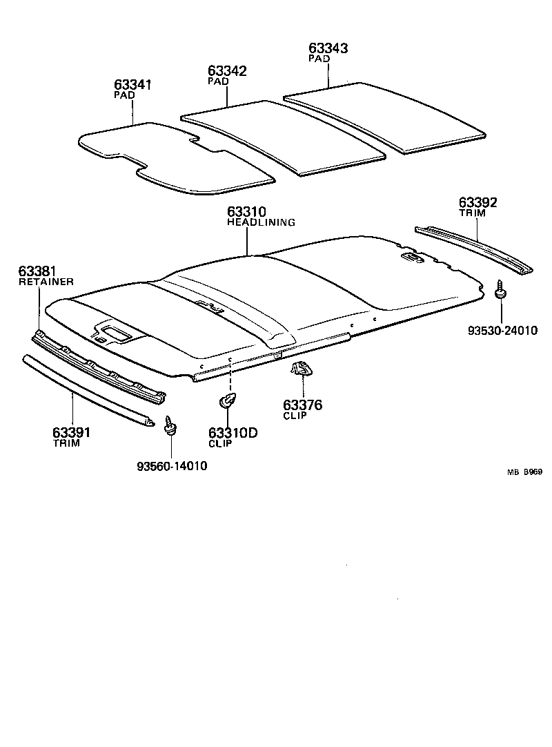  CRESSIDA |  ROOF HEADLINING SILENCER PAD