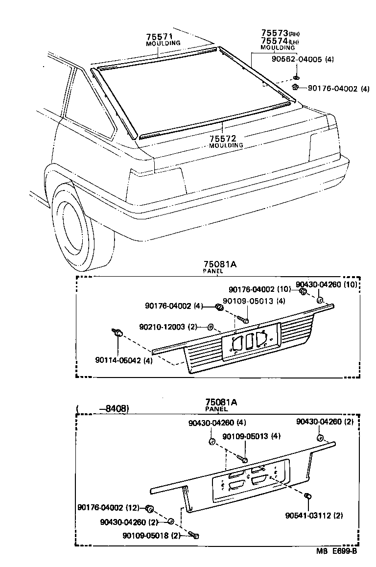  CAMRY |  REAR MOULDING