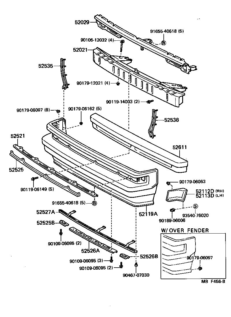  CELICA |  FRONT BUMPER BUMPER STAY