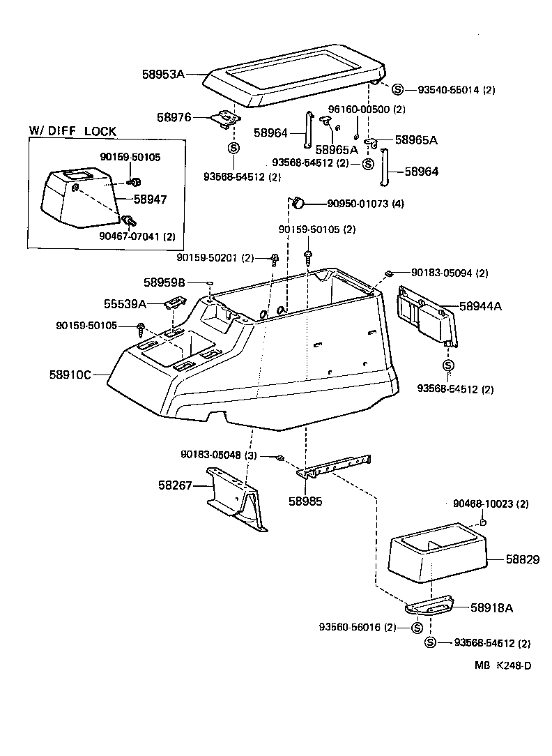  LAND CRUISER 60 |  CONSOLE BOX BRACKET