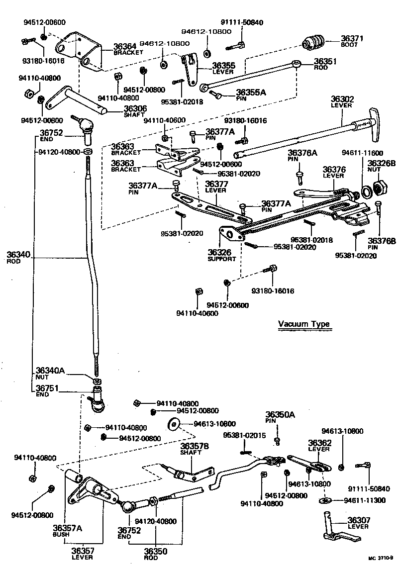  LAND CRUISER 40 55 |  TRANSFER LEVER SHIFT ROD