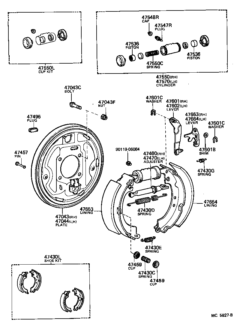  CRESSIDA |  REAR DRUM BRAKE WHEEL CYLINDER BACKING PLATE