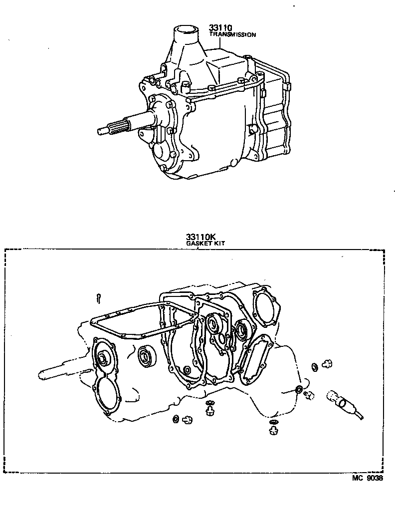  LAND CRUISER 40 |  TRANSAXLE OR TRANSMISSION ASSY GASKET KIT MTM