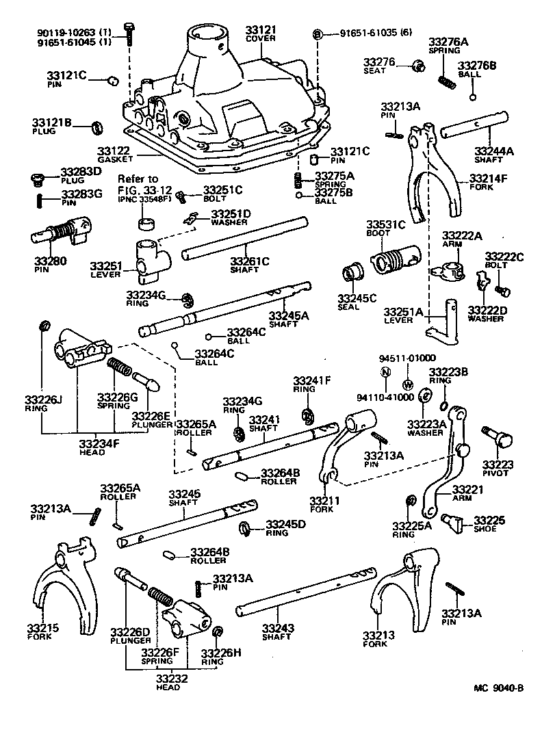  LAND CRUISER 40 |  GEAR SHIFT FORK LEVER SHAFT MTM