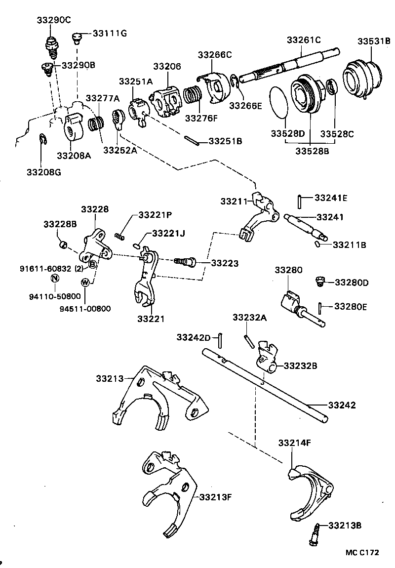  CAMRY |  GEAR SHIFT FORK LEVER SHAFT MTM