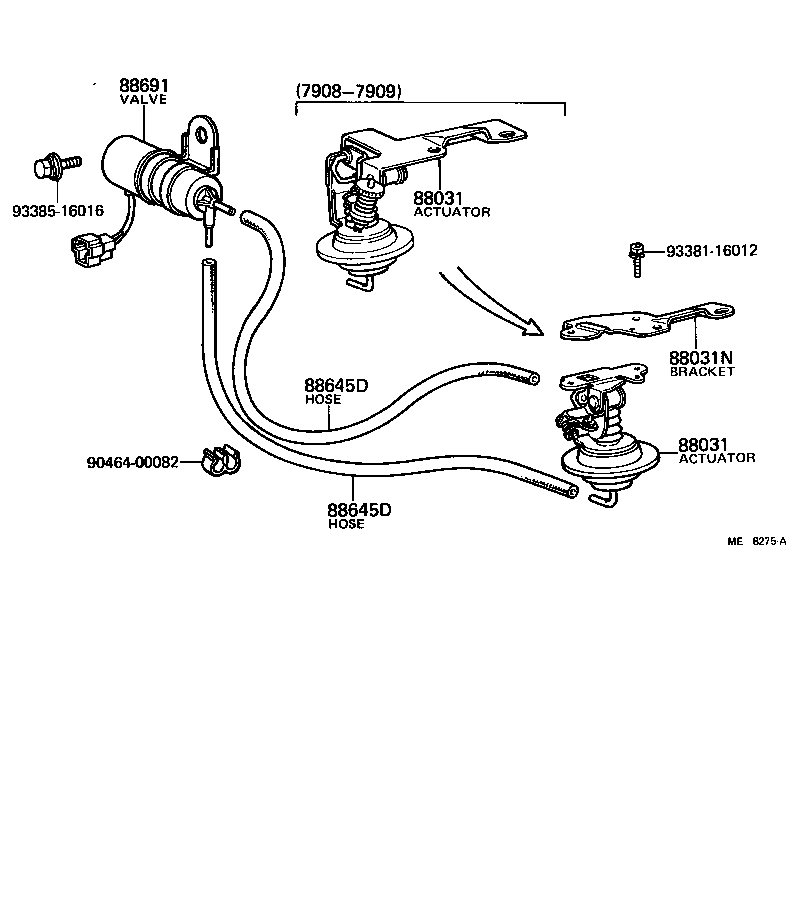  COROLLA |  HEATING AIR CONDITIONING VACUUM PIPING