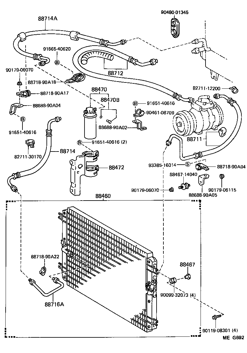  LAND CRUISER 60 |  HEATING AIR CONDITIONING COOLER PIPING