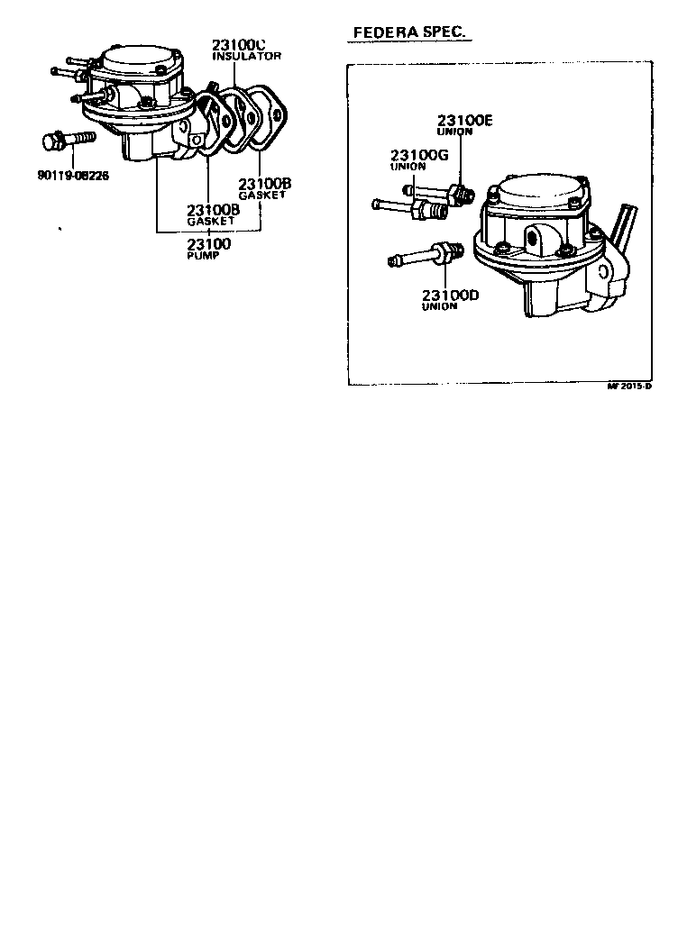  COROLLA |  FUEL PUMP PIPE